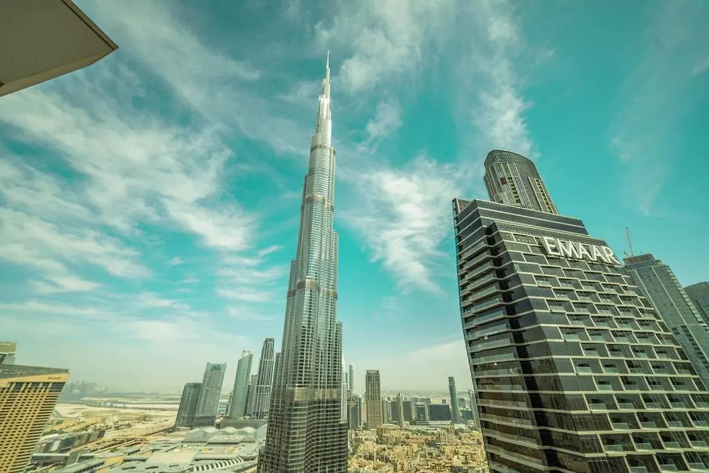 公寓 First Class 3Br With Full Burj Khalifa And Fountain View 迪拜